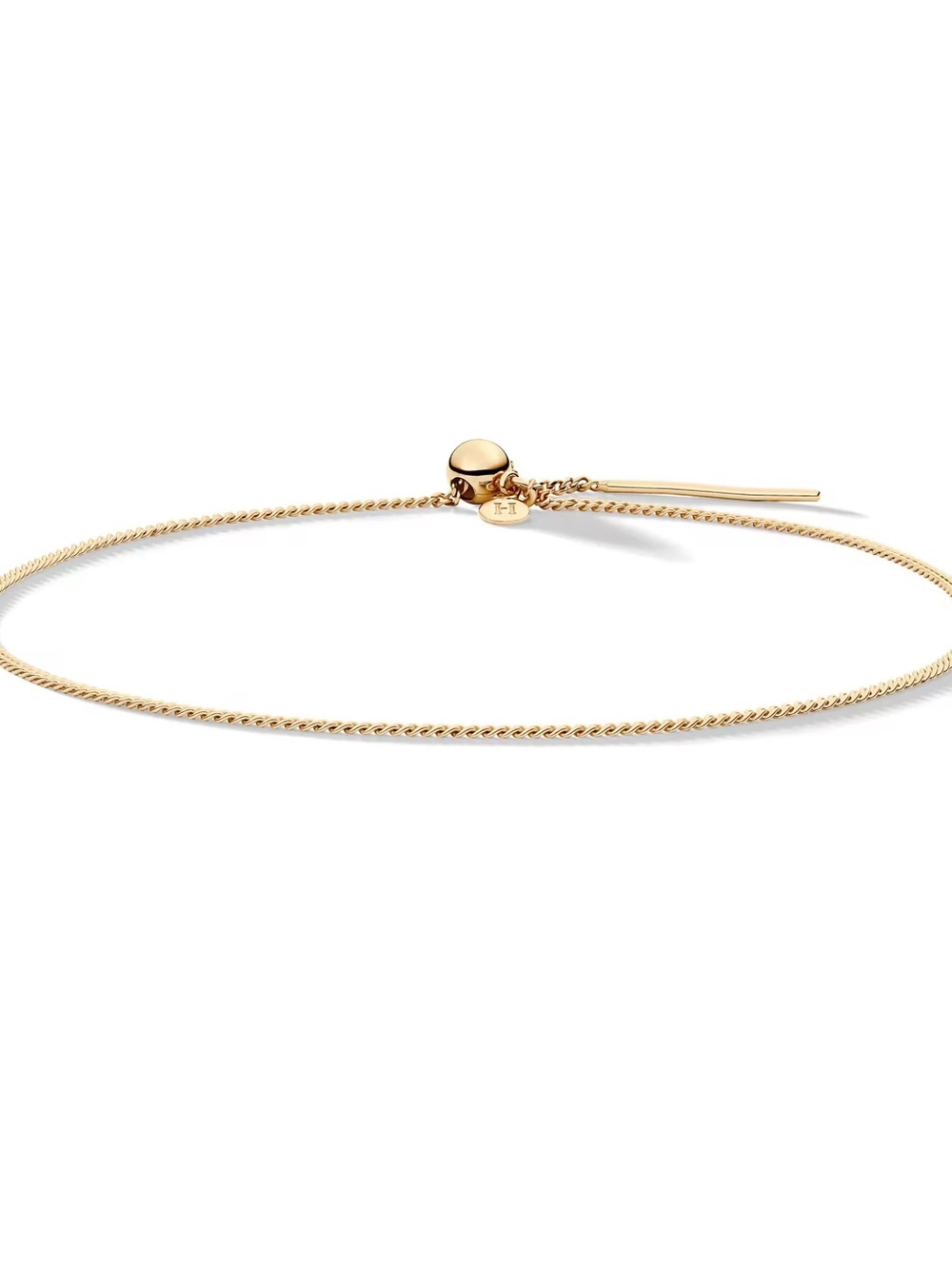 Mini Curb Chain Charm Bracelet in Vermeil with Snake Charm